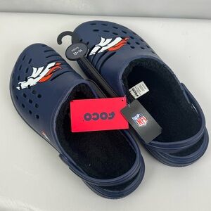 Denver Bronco men’s foco fur lined slip on clog‎ with adjustable strap XL 13-14